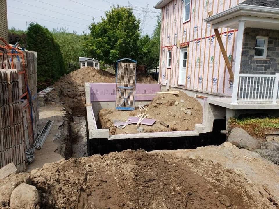 Fondations - réalisation Excavation Coffrage LB